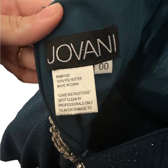 JOVANI princess sparkly blue mini dress - Picture 3 of 4